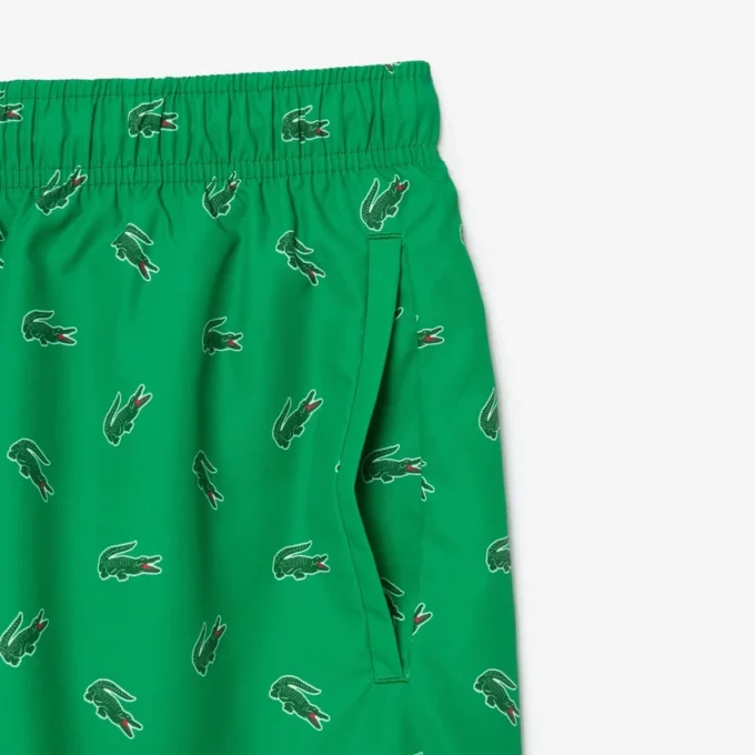Boxers de banho para homem com padrão de crocodilo