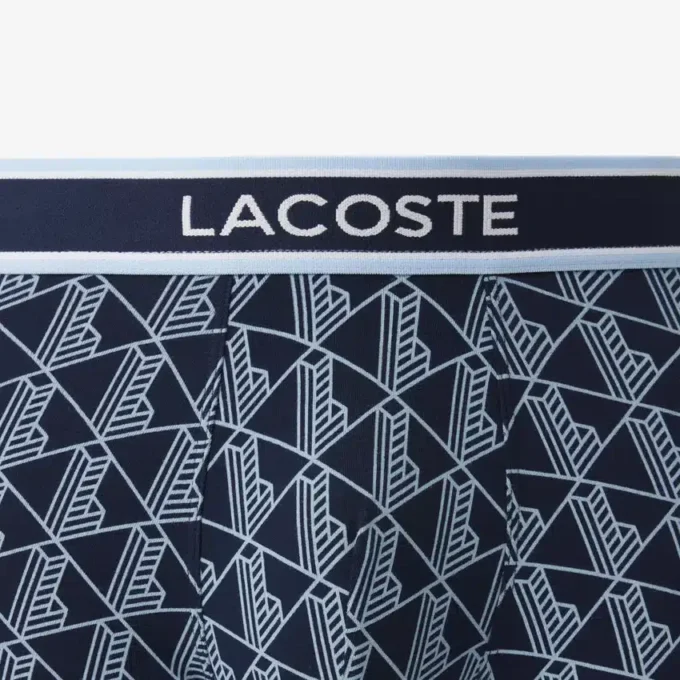 Boxers masculinos em jersey de algodão elástico com monograma