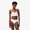 Bralette com logótipo em ponto de rede