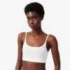 Bralette com logótipo em ponto de rede