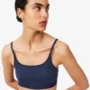 Bralette com logótipo em ponto de rede