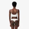 Bralette com logótipo em ponto de rede