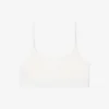 Bralette com logótipo em ponto de rede