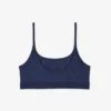 Bralette com logótipo em ponto de rede