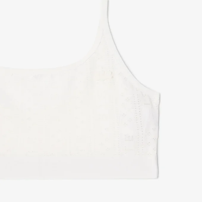 Bralette com logótipo em ponto de rede