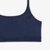 Bralette com logótipo em ponto de rede