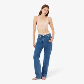 Bralette em malha com detalhes em crocodilo