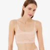 Bralette em malha com detalhes em crocodilo