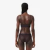 Bralette em malha com detalhes em crocodilo