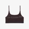 Bralette em malha com detalhes em crocodilo