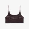 Bralette em malha com detalhes em crocodilo