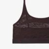 Bralette em malha com detalhes em crocodilo