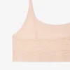 Bralette em malha com detalhes em crocodilo