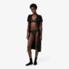 Bralette triangular com renda e logótipo