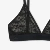 Bralette triangular com renda e logótipo