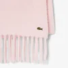 Cachecol com franjas em mistura de alpaca para mulher