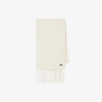 Cachecol unissexo de lã de alpaca com franjas