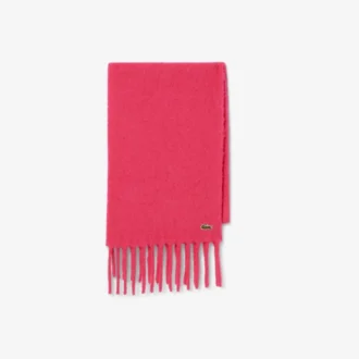 Cachecol unissexo de lã de alpaca com franjas