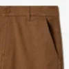 Calças cargo de algodão de corte reto para homem