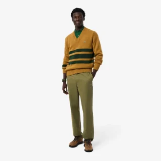 Calças chino de algodão de corte regular para homem