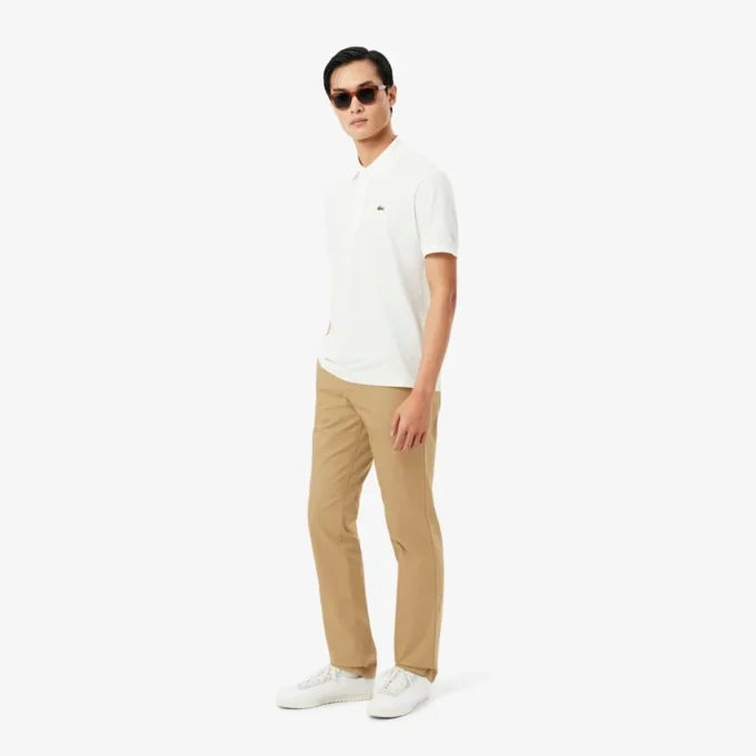 Calças chino de algodão de corte regular para homem