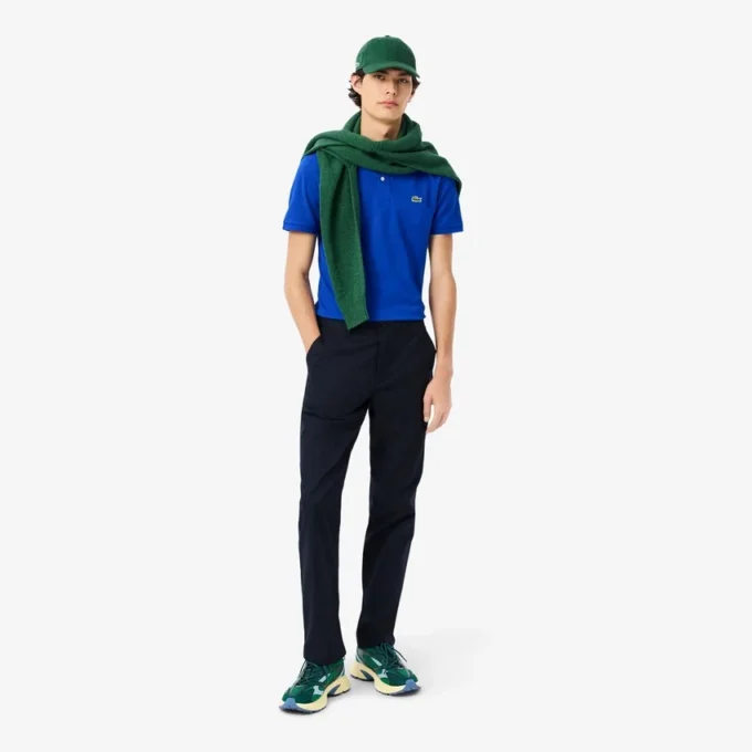 Calças chino de algodão de corte regular para homem