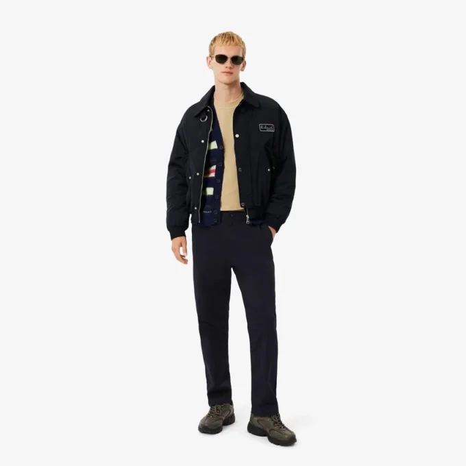 Calças chino de algodão de corte regular para homem