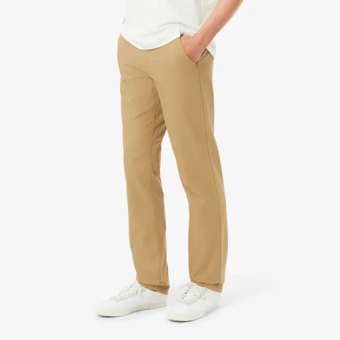 Calças chino de algodão de corte regular para homem
