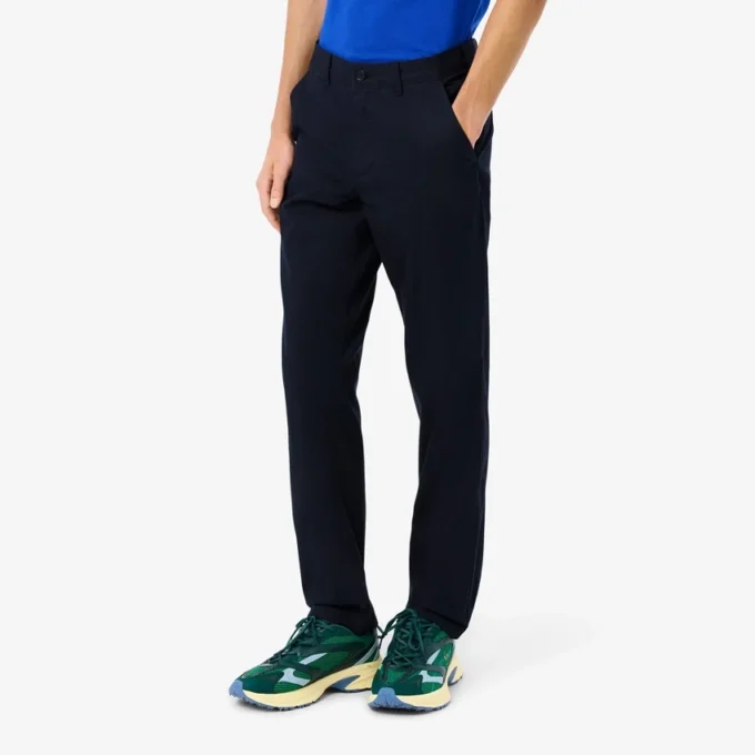 Calças chino de algodão de corte regular para homem