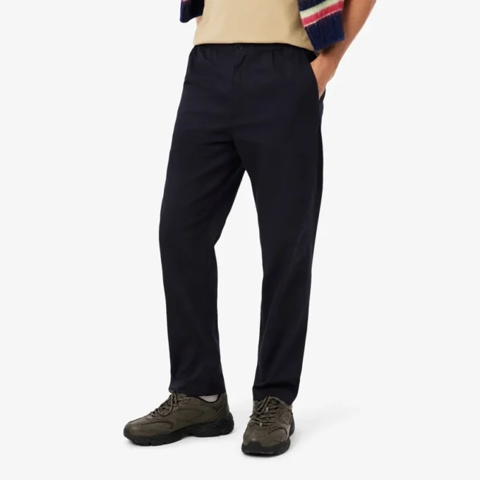 Calças chino de algodão de corte regular para homem