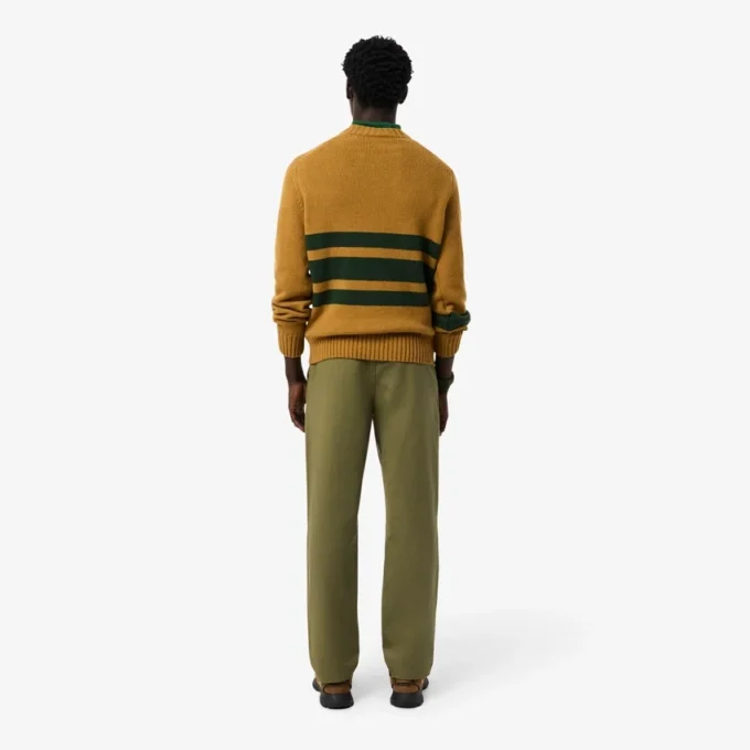 Calças chino de algodão de corte regular para homem