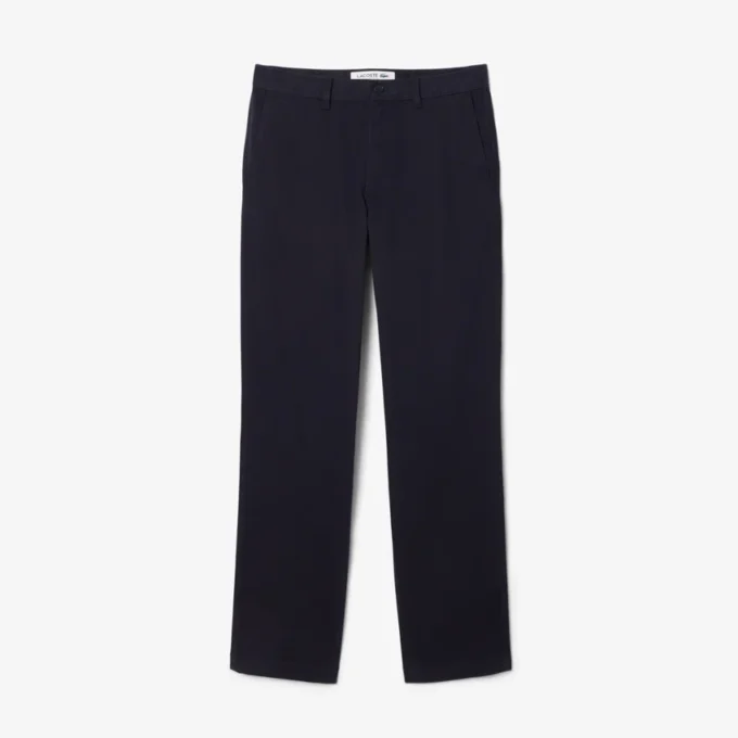 Calças chino de algodão de corte regular para homem