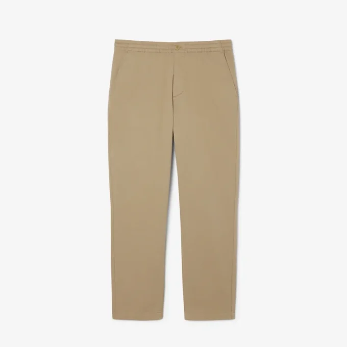 Calças chino de algodão de corte regular para homem