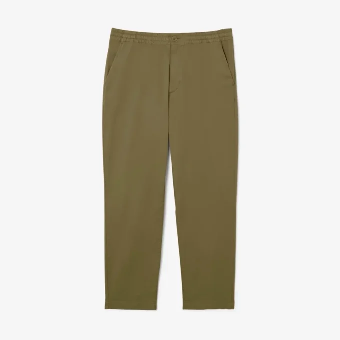 Calças chino de algodão de corte regular para homem