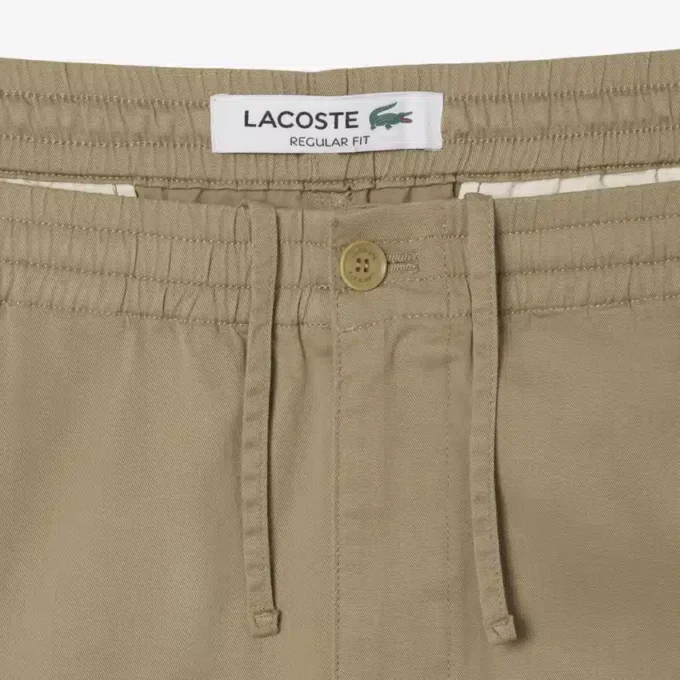 Calças chino de algodão de corte regular para homem