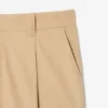 Calças chino de algodão de corte reto