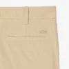 Calças chino de algodão de corte reto