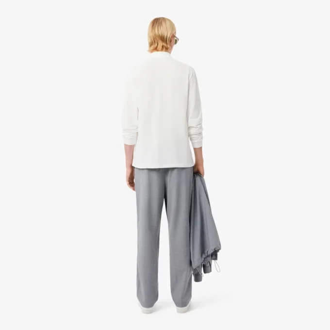 Calças chino de flanela de lã de corte regular para homem