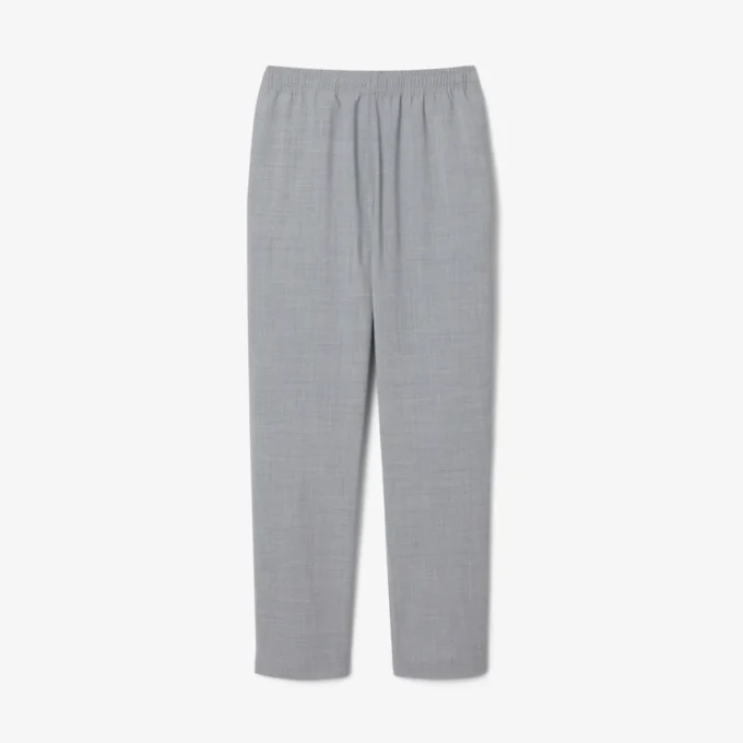Calças chino de flanela de lã de corte regular para homem