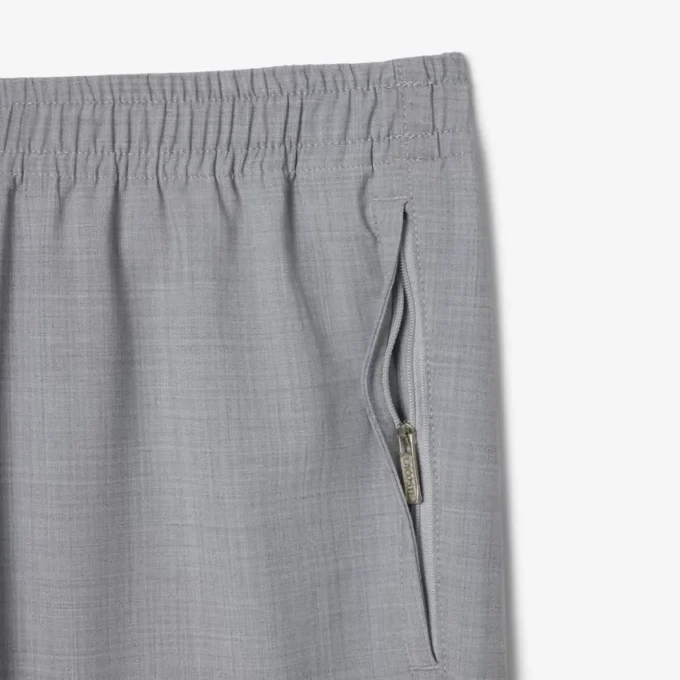 Calças chino de flanela de lã de corte regular para homem