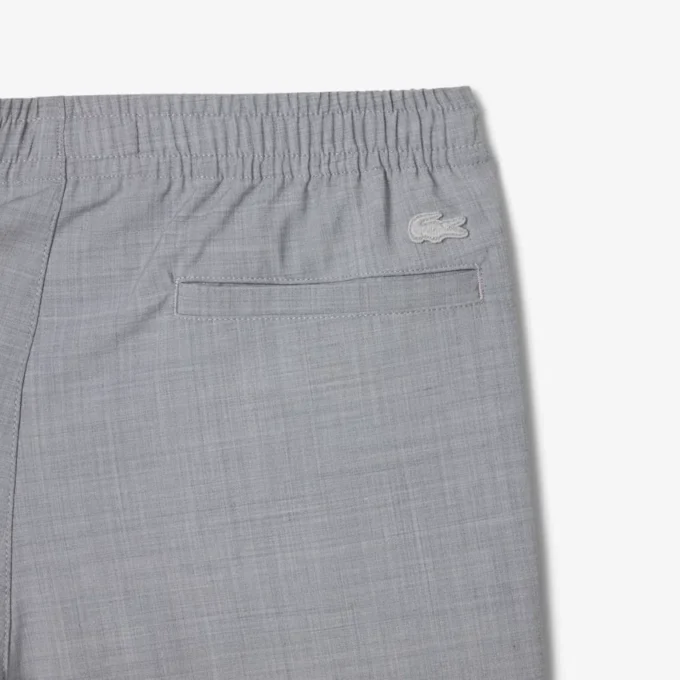 Calças chino de flanela de lã de corte regular para homem