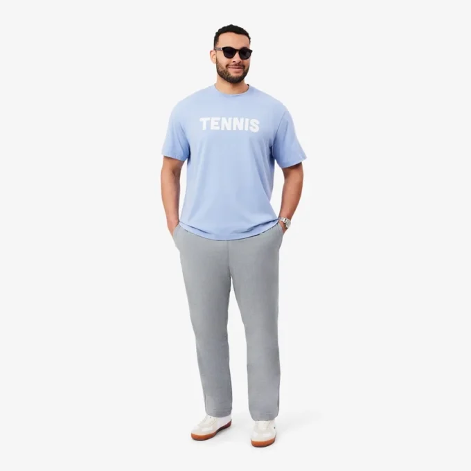 Calças chino de flanela de lã de corte regular para homem