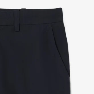 Calças chino de sarja de algodão com corte regular