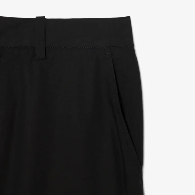 Calças chino de sarja de algodão com corte regular