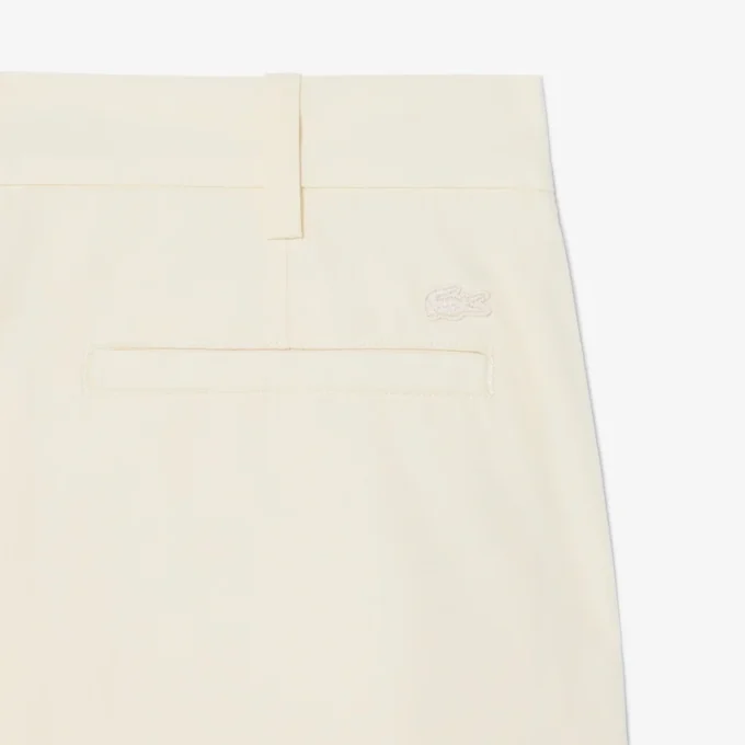 Calças chino de sarja de algodão com corte regular