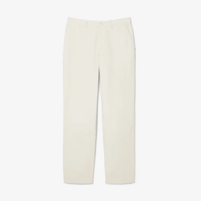 Calças chino de veludo cotelê de corte regular para homem