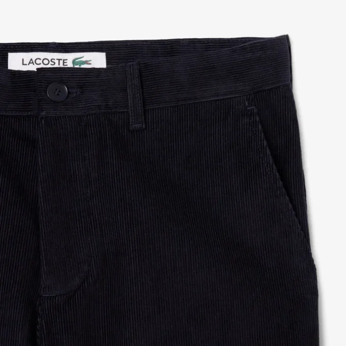 Calças chino de veludo cotelê de corte regular para homem