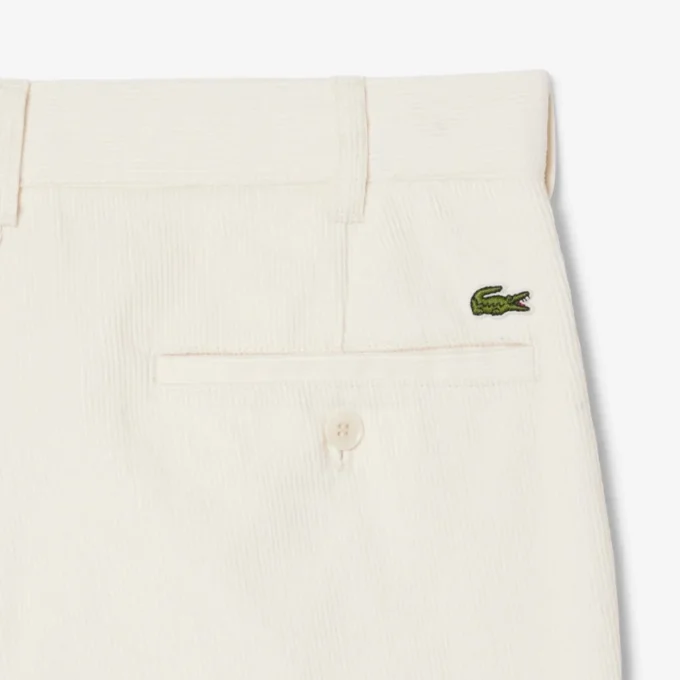 Calças chino de veludo cotelê de corte regular para homem