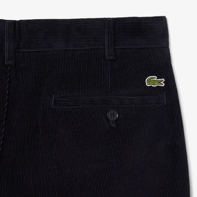 Calças chino de veludo cotelê de corte regular para homem