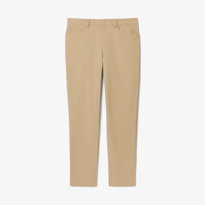 Calças chino elásticas de corte justo